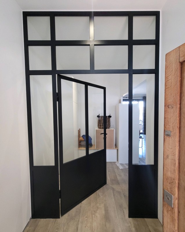 Création verrière avec verre securit 1 - Verrière - site CMT Métallurgie