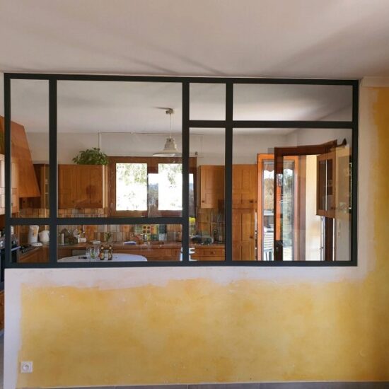 Création d'une verrière style Mondrian 1 - Pergolas - site CMT Métallurgie