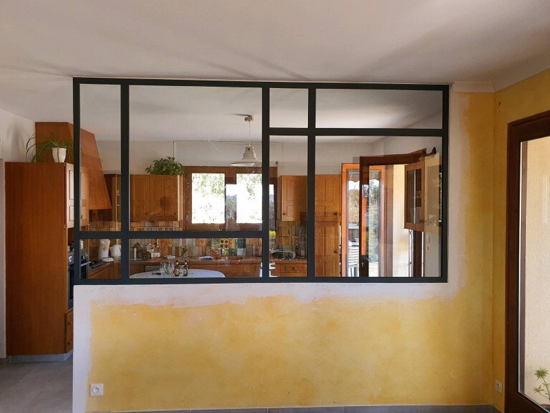 Création d'une verrière style Mondrian 1 - Pergolas - site CMT Métallurgie