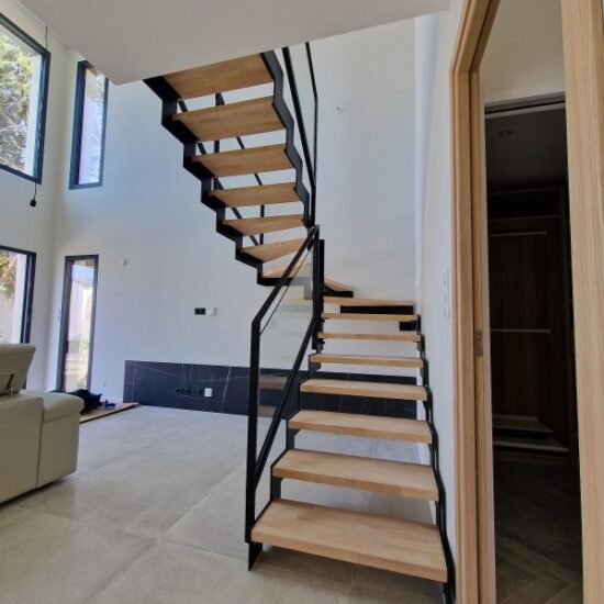 Escalier deux quart tournant double limon 2 - Escaliers - Nos projets