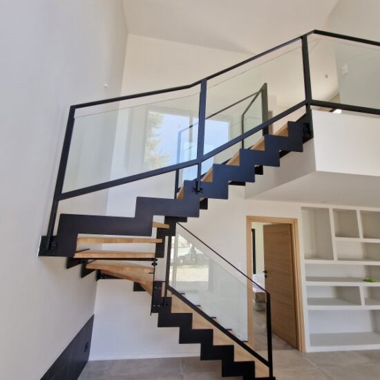 Escalier deux quart tournant double limon 3 - Escaliers - Nos projets