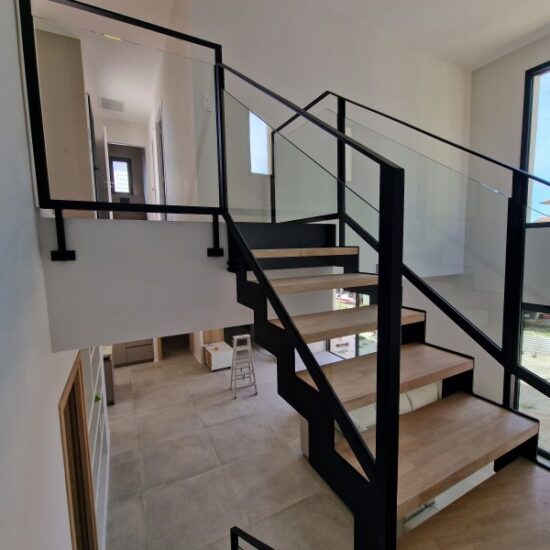 Escalier deux quart tournant double limon 5 - Escaliers - Nos projets